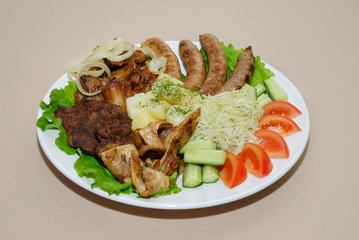 The meat prepared on a grill 6