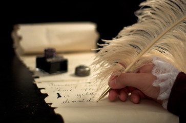 Handwriting on scroll