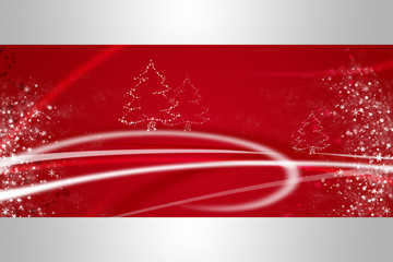 red and silver winter and christmas illustration