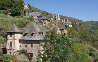 Fototapeta na wymiar Conques, Aveyron village