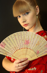 Beautiful geisha girl