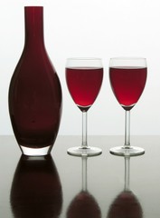 still life with red wine