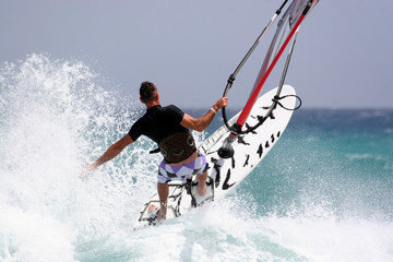 Naklejka premium Windsurfen