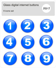 Glass digital buttons