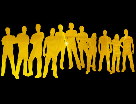 textures style of people silhouettes 
