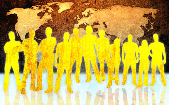 textures style of people silhouettes 