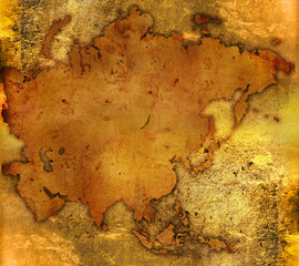 aged asia map-vintage artwork