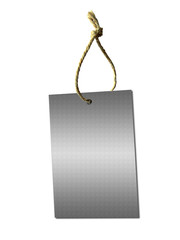 étiquette métal brossé