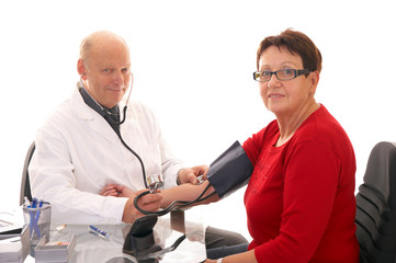 checking blood pressure wide