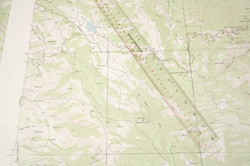 Topo Map and ruler