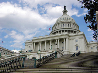US Capitol Front with Dramatic Stairs