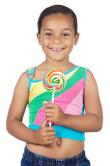 Girl with lollipop