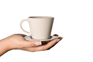 hand with coffee cup