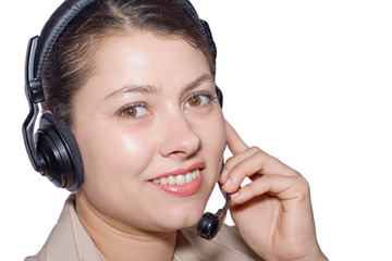 smiling hotline operator