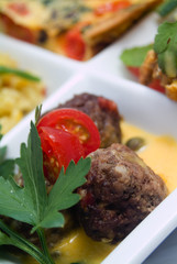 tapas dishes close up