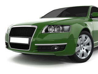 Obraz na płótnie Canvas Green Business-Class Car