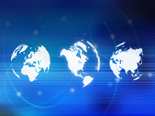 world map technology-style