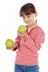 Fototapeta premium Girl whit apples
