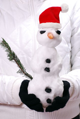 snowman on hands