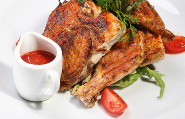 Fried (roasted) chicken