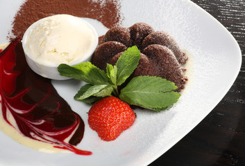 Delicious chocolate dessert