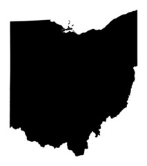 map of Ohio, USA - obrazy, fototapety, plakaty