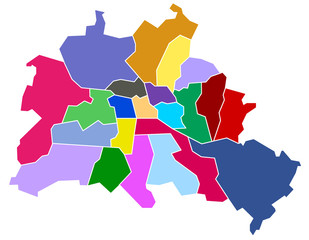 Berlin, Stadtkarte, Stadtteilkarte