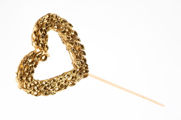 Corazón dorado de Navidad