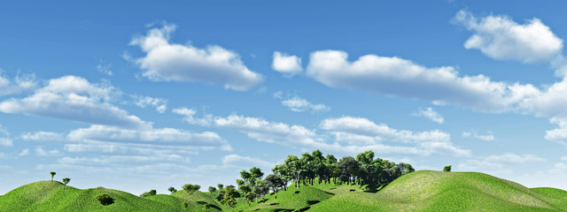 Obraz na płótnie Canvas Green hills