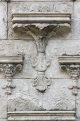 Vintage, Old-time Wall with Bas-relief