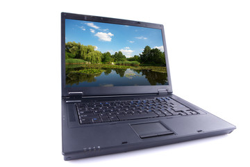 Laptop isolated on white background