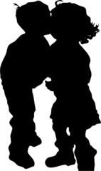 boy and girl kissing