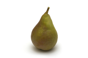 one pear on white background 