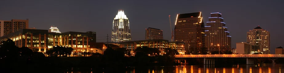 Badkamer foto achterwand Downtown Austin, Texas at Night © Brandon Seidel