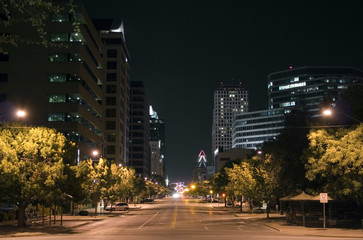 Fototapeta na wymiar Downtown Austin, Texas at Night