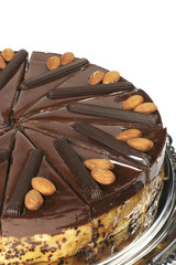 almond cake with chocolate