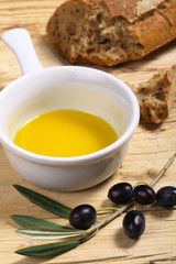 Olive oil and bread