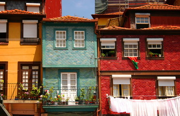 Traditional houses - Oporto, Portugal - obrazy, fototapety, plakaty