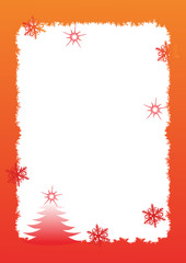 Celebratory framework, a border decorated by a frosty pattern