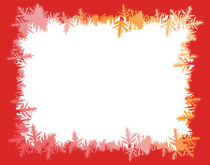 Celebratory framework, a border decorated by a frosty pattern