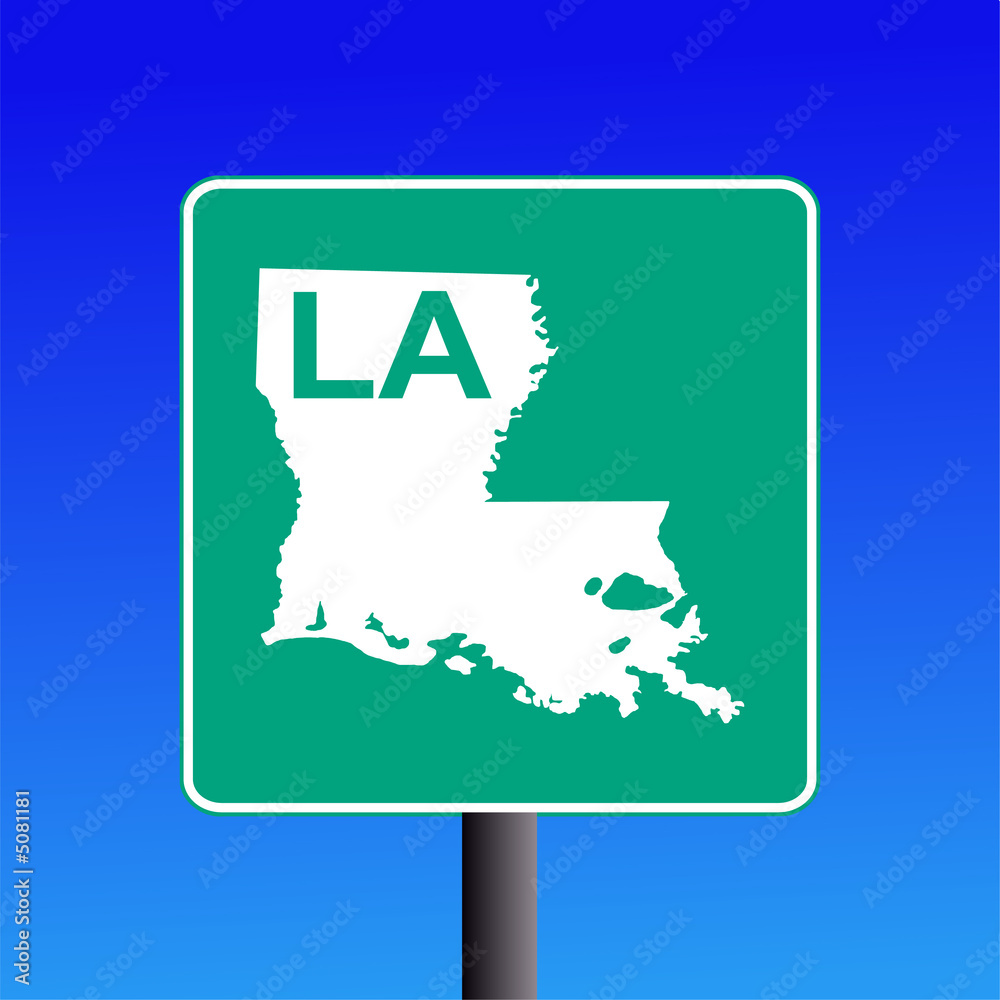 Wall mural louisiana highway sign