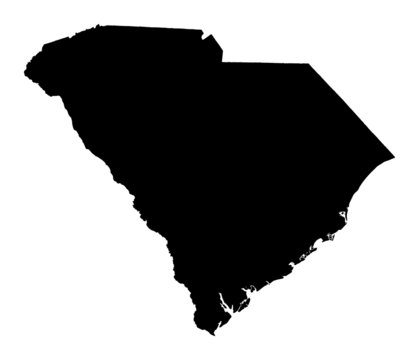 map of South Carolina, USA