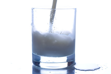 verre de lait à contre-jour