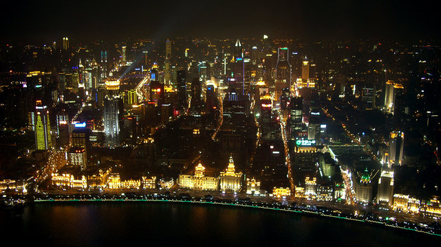 Shanghai - The "Bund" (Promenade) at night