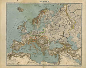 Old map of Europe