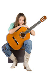 Young girl with guitar.