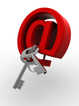 Symbol for internet with keys