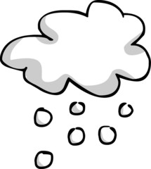 Snowy drawn cloud