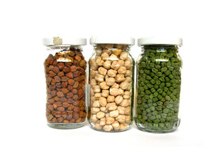 Tricolor Chick Peas in Small Bottles 3