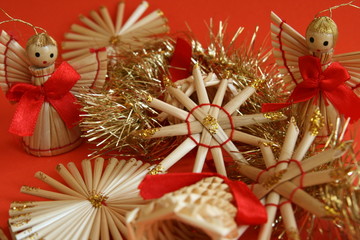 Straw christmas decoration